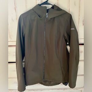 Like New Columbia Zip Up Hooded Jacket Olive Green
